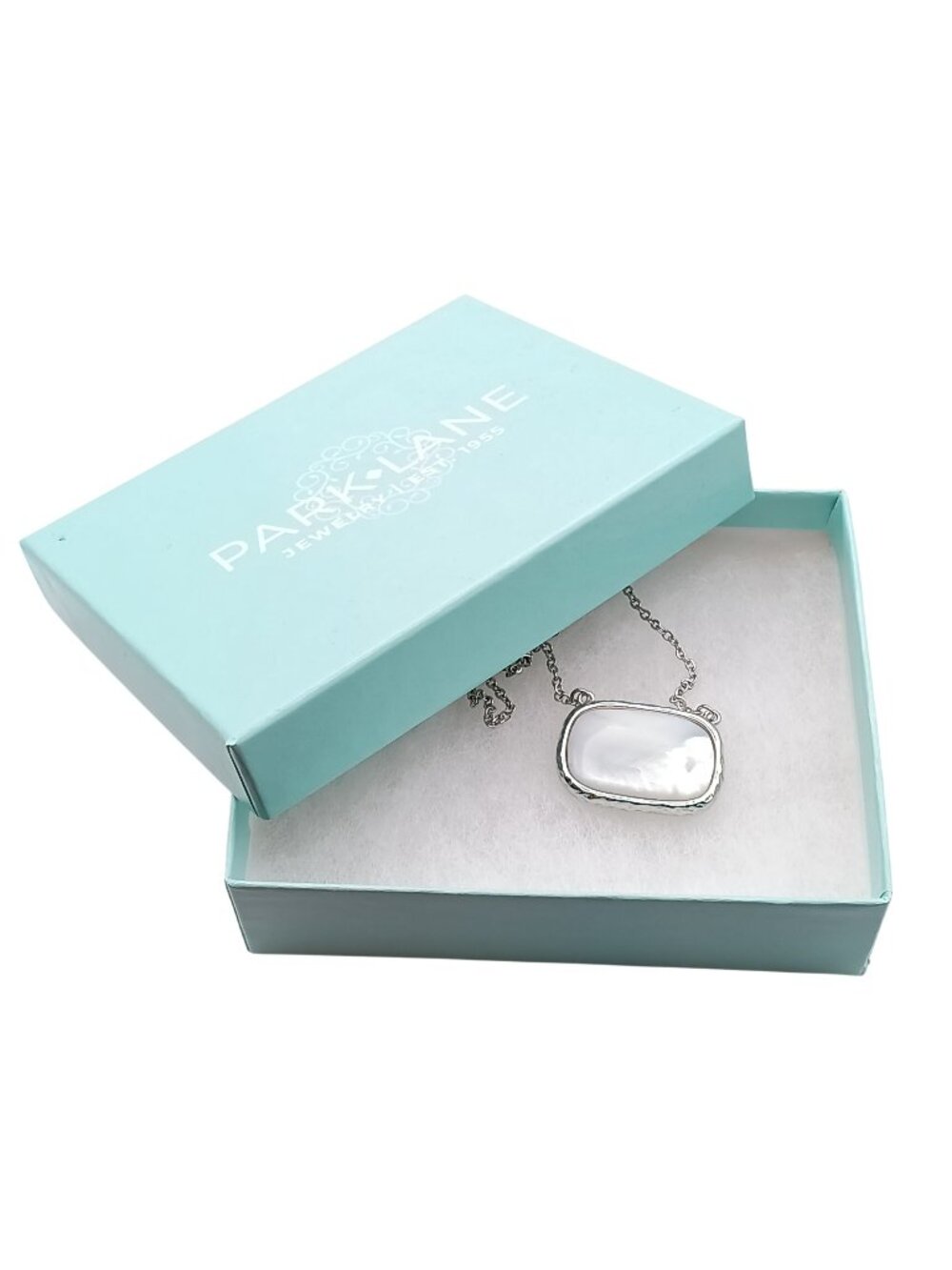 Park Lane Mother-Of-Pearl Pendant Necklace With Silver-Tone Chain In Gift Box